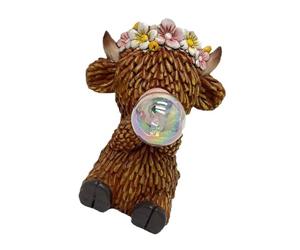 TAZIZI Soffiatore a palloncino con creatura alata e animale da campo | Opera d'arte impermeabile della resina per il patio dell'iarda e decorazione esterna con le luci del LED per il paesaggio del