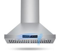 TAZPI Cappa da cucina intelligente da 76,2 cm, 1200 CFM, 4 velocità, con controllo touch e rilevamento dei gesti, luci LED da 1500 lumen, supporta solo l'installazione del condotto
