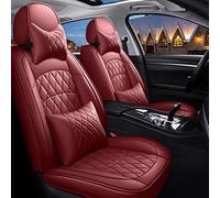 TAZYYZUU Coprisedile for Auto Impermeabile 5 Posti Coperture for in Pelle PU for BMW X5 E53 E70 F15 X1 E84 F48 X2 X3 E83 F25 X4 X6 X7 for M3 for M4 for M5(Lafite Red,Luxury)