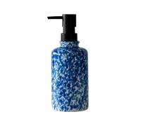 TAZYYZUU Dispenser di Sapone for Le Mani - Flacone for Piatti in Ceramica con Pompa Nera for lavello da Cucina Manuale for Bagno, Nuovi Elementi Essenziali for la casa(Blue)