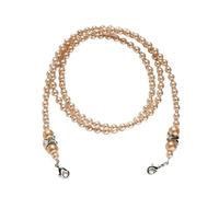 TAZYYZUU Fermaocchiali Catena for Occhiali con Perline di Perle Sintetiche Casual, Accessori for da Donna Fatti a Mano(Orange)