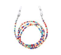 TAZYYZUU Fermaocchiali Catena for Occhiali con Perline di Riso Colorate, Accessori Versatili, Corda for Fatta a Mano, da Sole appesi al Collo(Style 1)