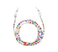 TAZYYZUU Fermaocchiali Catena for Occhiali con Perline di Riso Colorate, Accessori Versatili, Corda for Fatta a Mano, da Sole appesi al Collo(Style 4)