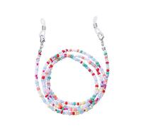 TAZYYZUU Fermaocchiali Catena for Occhiali con Perline di Riso Colorate, Accessori Versatili, Corda for Fatta a Mano, da Sole appesi al Collo(Style 6)