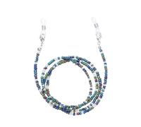 TAZYYZUU Fermaocchiali Catena for Occhiali con Perline di Riso Colorate, Accessori Versatili, Corda for Fatta a Mano, da Sole appesi al Collo(Style 5)