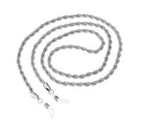 TAZYYZUU Fermaocchiali Catena for Occhiali in Metallo con Gioielli Europei e Americani, Corda for da Appendere al Collo, Accessori for(White-Fruit Peach5)