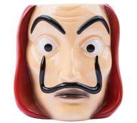 Grupo Erik - Tazza da Colazione 3D La Casa di Carta con licenza ufficiale, Maschera Dalí, 350 ml, 11x8,5 cm, ceramica, Maschera 3D Rossa