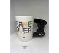 Tazza 3D manico controller play station ceramica mug joystick game over pixel