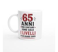 Tazza 65 Anni Non Contano Sono Solo I Livelli Di Un Grande Gioco | idea regalo originale