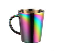 Tazza a doppia parete in acciaio inox da 300 ml per caffè, tè e latte, con struttura a doppio strato per migliorare la ritenzione della temperatura (colorata)