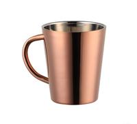 Tazza a doppia parete in acciaio inox da 300 ml per caffè, tè, latte, con design minimalista che si adatta a qualsiasi ambiente, dall'ufficio alla natura (oro rosa)