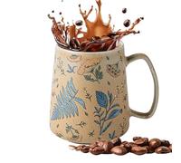 Tazza a forma di , 8,5 x 7,8 cm, in ceramica, dipinta a mano, grande capacità 710 ml, manico autentico e confortevole per sala da pranzo, studio, studenti, insegnanti