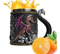 Tazza a forma di drago, design 3D medievale con drago con fodera in acciaio inossidabile, decorazione per il campeggio, decorazione per la casa, feste a tema, eventi cosplay o bicchieri gotici