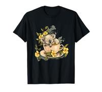 Tazza a pelo Koala con motivo floreale Sleepy Animal Sleepy Koala Bear Maglietta