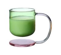 Tazza a sospensione in borosilicato premium con manico resistente calore e base Tazza in vetro effetto galleggiante per caffè, tè e bevande Tazza in vetro trasparente resistente calore con base