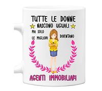Tazza Agente Immobiliare Mestieri Tutte le donne nascono uguali, ma solo le migliori diventano agenti immobiliari tazza mug divertente mestieri
