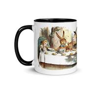 Tazza Alice nei Paesi delle Meraviglie Tazza Lewis Carroll Tenniel Regalo Cappellaio Pazzo Lettore Gatto Caffè Tè