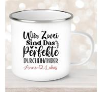 Tazza Amore - Noi due siamo il perfetto pasticcio di San Valentino a scelta smalto personalizzato