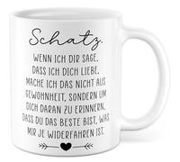 Tazza Amore Regalo Tesoro, quando ti dico che ti amo, non lo faccio per abitudine, tazza da caffè San Valentino, relazione partner, fidanzata, idea regalo ufficio tazza caffè
