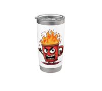 Tazza arrabbiata con fuoco per gli amanti delle bevande calde e delle fiamme Bicchiere termico in acciaio inox doppia parete