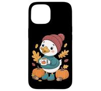 Tazza Autumn Cozy Vibes Duck Pumpkin Custodia per iPhone 15