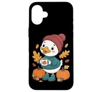 Tazza Autumn Cozy Vibes Duck Pumpkin Custodia per iPhone 16 Plus