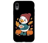 Tazza Autumn Cozy Vibes Duck Pumpkin Custodia per iPhone XR