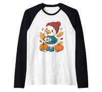 Tazza Autumn Cozy Vibes Duck Pumpkin Maglia con Maniche Raglan