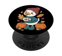 Tazza Autumn Cozy Vibes Duck Pumpkin PopSockets PopGrip Adesivo
