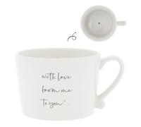 Tazza, Becher Con Amore Da Me A Te Bianco Beige 270ml Bastion Collections