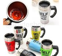TAZZA BICCHIERE AUTOMESCOLANTE SELF STIRRING MUG PER CAPPUCCINO LATTE COLAZIONE
