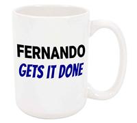 Tazza Bicchiere Fernando Gets It Done Tazza con Scritta Amica 2 pezzi | Resistente Tazza per Tè o Caffè Simpatico Tazzine Caffè Collega Sorella