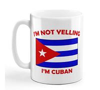 Tazza Bicchiere I'M Not Yelling I Am Cuban Tazza Personalizzata Laurea 2 | pezzi-330ml Riutilizzabile Tazzine Caffe Leggero Tazza sul Bordo Parenti Ufficio