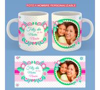 Tazza Buon Giorno Di Le Madri - Nome ) E Foto Personalizzabile Della