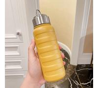 Tazza Caffe Termica, Bicchiere Termico, In Acciaio Inossidabile, Mantiene Caldo e Freddo, Facile da Trasportare, Adatto Sia A Uomini Che A Donne(Yellow,360ml)