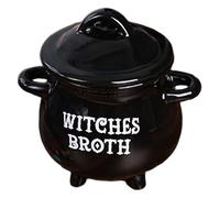 Tazza calderone 5, 9x6, 1 pollici, calderone strega in ceramica con coperchio, tazza da caffè malvagia di Halloween per donne e uomini