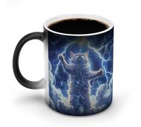Tazza cambia colore con calore Crazy Space Cat Thundering Tazza in ceramic
