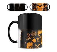 Tazza cambia colore, tazza di caffè che cambia calore, tazza di tè in ceramica da 400 ml con manico, tazza di Halloween per caffè, tè, cioccolata calda, bevande, decorazione estetica per la casa