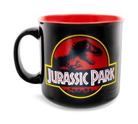 Tazza Camper Ceramica Nera Con Logo Classico Di Jurassic Park | Contiene 20 Once