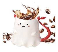 Tazza Carina Halloween | Design Fantasma in Ceramica per Birra - Articoli Multifunzione Per Cucina Per Birra Latte Tè Succo Caffè Caldo Freddo