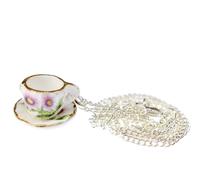 Tazza Catena Tè Caffè Miniblings 45cm di Tè Oma Servizio Porcellana Bordo Oro