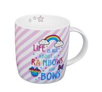 Tazza Ceramica Disney Colorata Minnie Mouse Con Scatola Regalo - Striscia Rosa