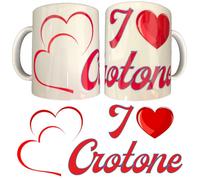 Tazza Ceramica I Love Crotone Tazze Con Manico Simpatiche PS 09370-1005