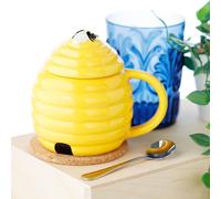 Tazza Ceramica Puckator Api Giallo con Coperchio 450ml Nuova in Scatola