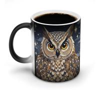 Tazza che cambia colore con il calore, divertente motivo a gufo, tazza da caffè con manico, tazza in ceramica sensibile al calore, tazze novità personalizzate, tazze da tè calde per uomini e donne,
