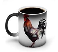 Tazza che cambia colore con il calore, divertente tazza da caffè a forma di gallo con manico, tazza in ceramica sensibile al calore, tazze novità personalizzate, tazze da tè calde per uomini e donne