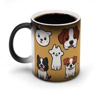 Tazza che cambia colore con il calore, divertente tazza da caffè con cucciolo in stile cartone animato, con manico, tazza in ceramica sensibile al calore, tazze novità personalizzate, tazze da tè ca