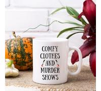 Tazza Colazione Comfy Clothes and Murder Shows Fall Tazza in Porcellana