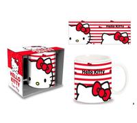 Tazza Colazione Mug Hell-o Kitt-y per la Colazione in Ceramica, Tazza Bicchiere per Bambini, Confezione Regalo, 380 ml., H. 9,5 x D. 7,5 cm, Multicolore, Dimensioni Confezione: 11,5 x 10 x 8,5 cm,