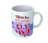 Tazza Compleanno Non ho 70 Anni ma 57,37 più Iva Tazze Divertenti Tazze Regalo Compleanno Regalo Divertente Compleanno Idea Regalo Compleanno